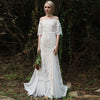 CW84 Off The Shoulder Half Sleeves Garden Wedding dress