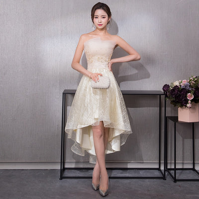 PP132 Short Front Long Back Prom Dresses(5 Colors)