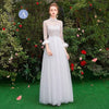 BH116 Elegant 6 styles of long Gray feather Bridesmaid Dresses