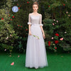BH116 Elegant 6 styles of long Gray feather Bridesmaid Dresses