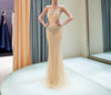 LG103 Luxury Gold Beaded  Mermaid Evening Gown