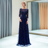 LG109 Luxury Half Sleeve  beaded Evening Dresses (3 Colors )