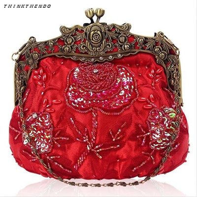 CB46 Vintage Beaded Sequin Party Clutch Bags