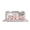 CB38 Diamond Coke design Party Clutch bags(Silver/Red)